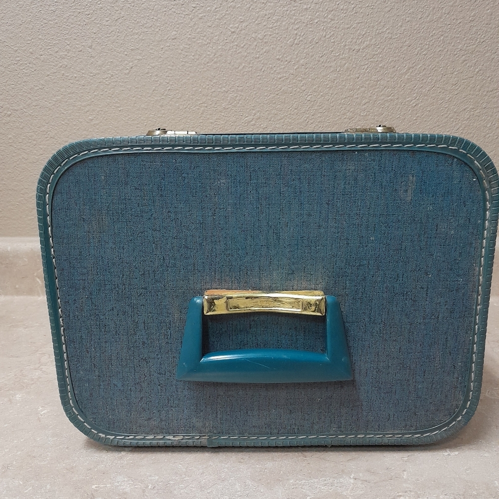 ■Vintage 1950's Monarch Blue Hard Sided Travel Case Size:OS Monarch - Picture 8 of 10